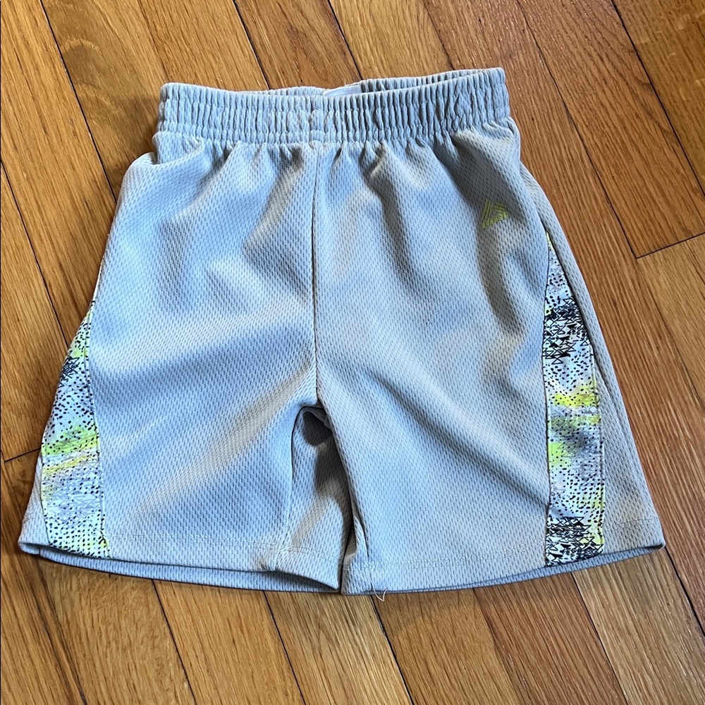 RBX Kids Light Gray Shorts with Yellow Accents